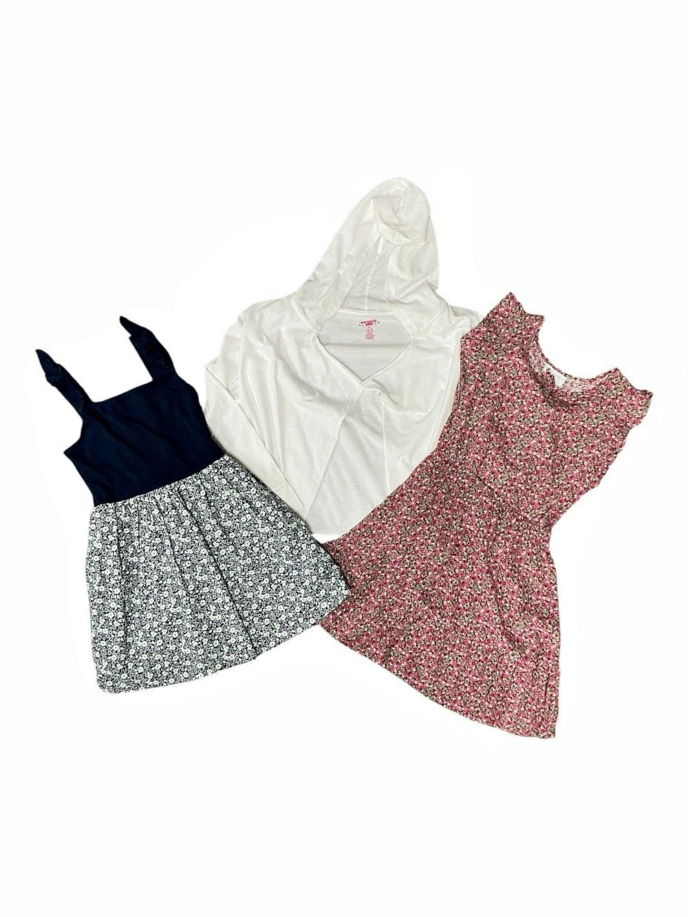 Floral Dress Lot with Hooded Cardigan Girls Small